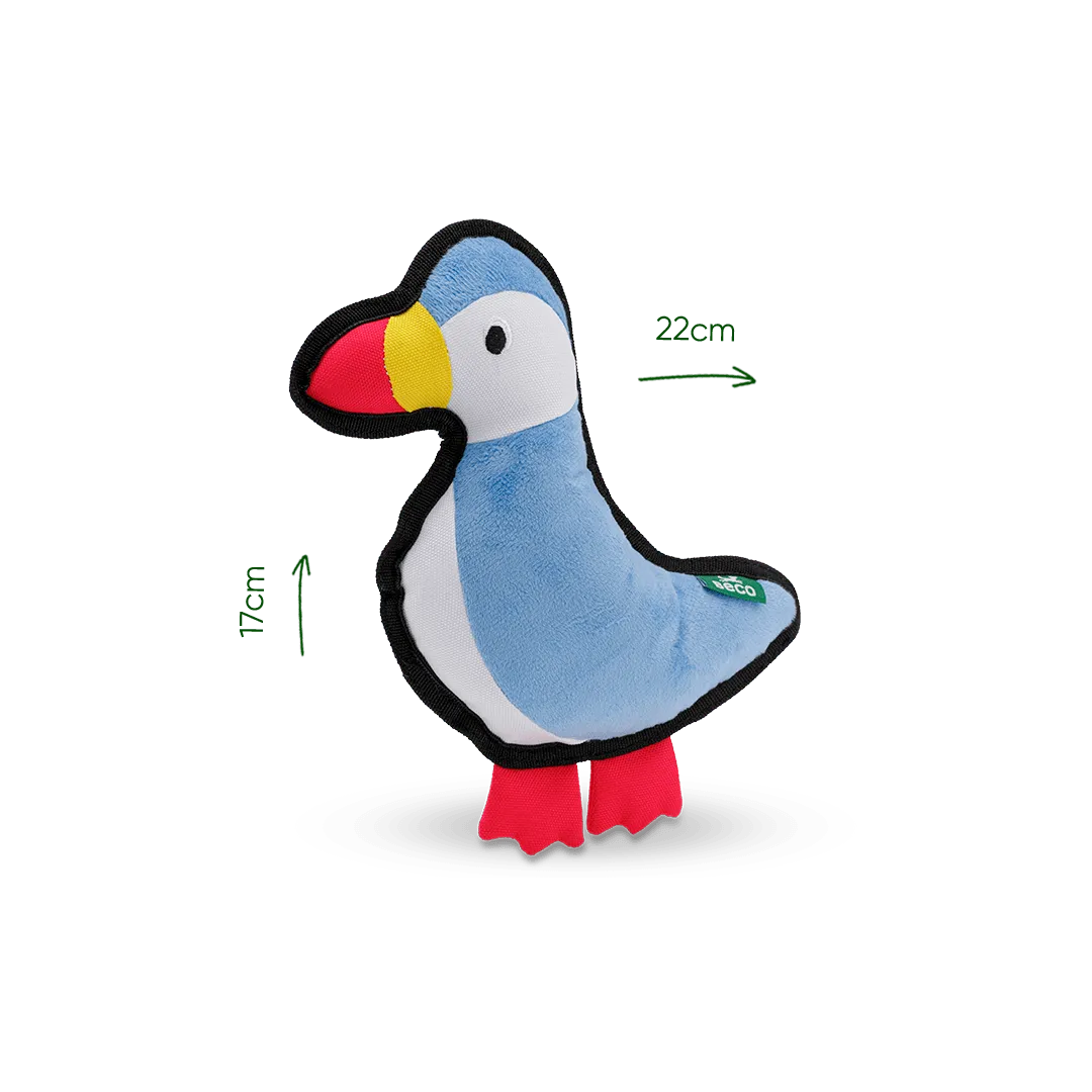 Beco Pets Puffin peluche cane resistente riciclato
