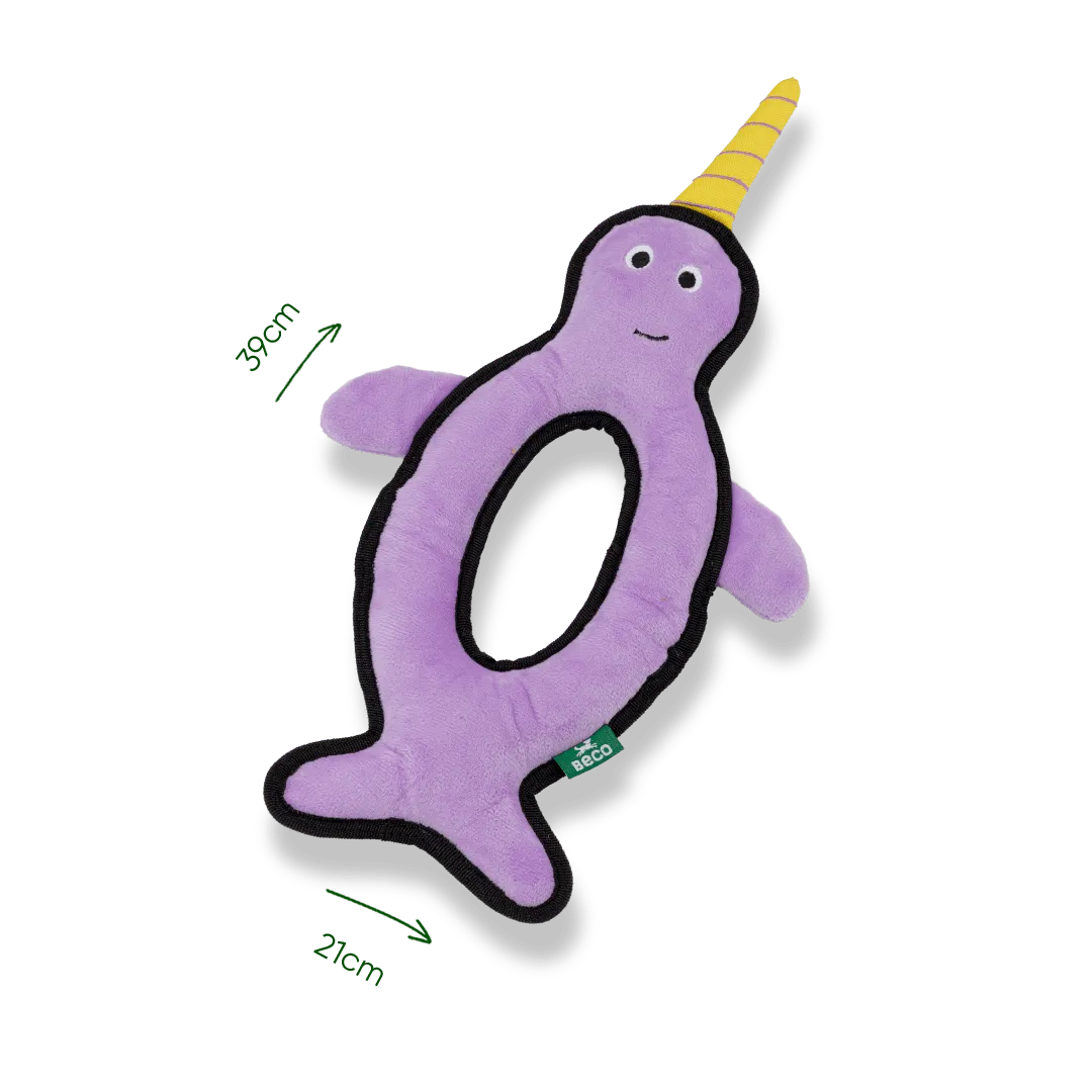 Beco Pets Narwhal peluche per cani resistente