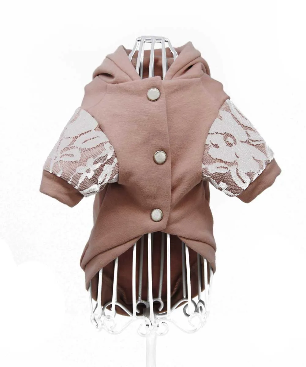 Royal Dog Elegante felpa cane rosa antico pizzo S-XXL