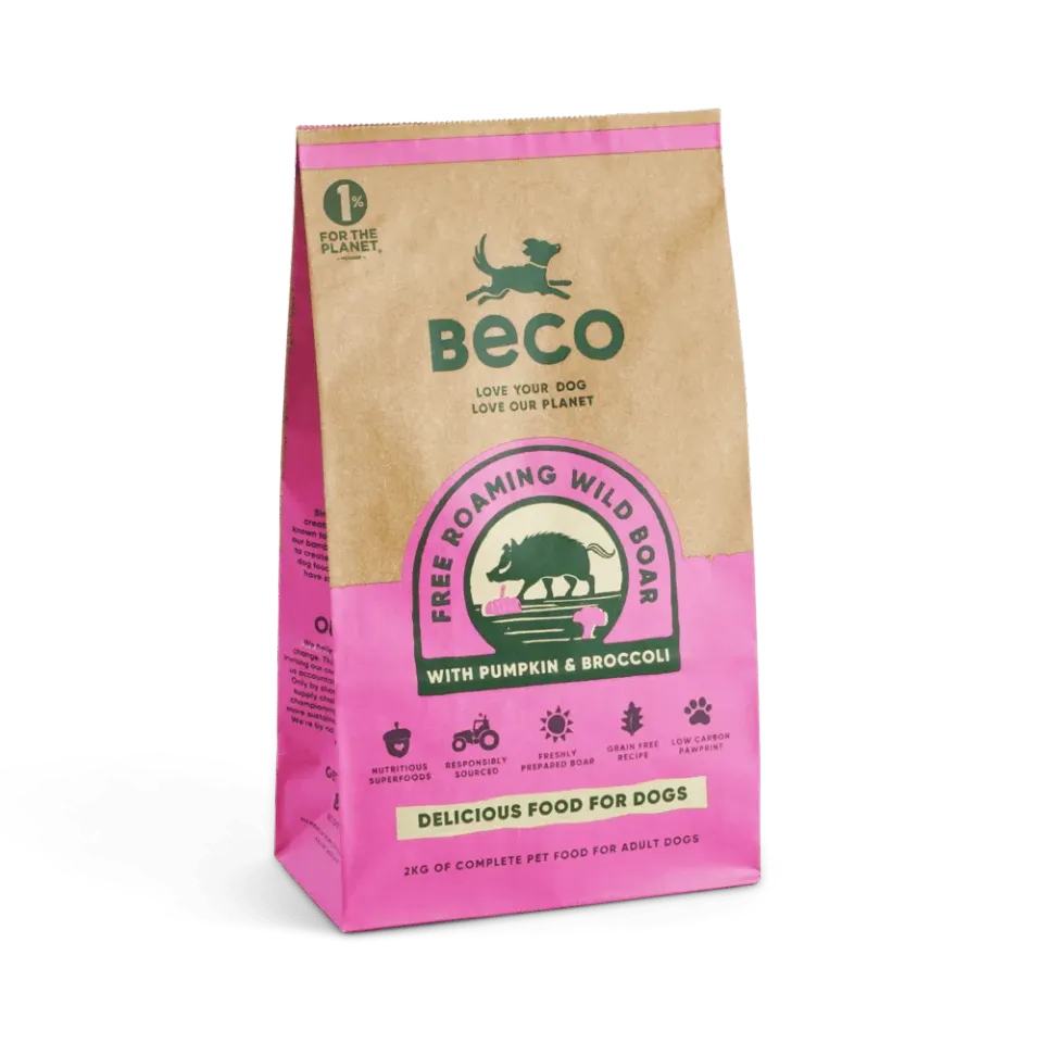 Beco Pets Cinghiale crocchette cane grain free 2 kg zucca
