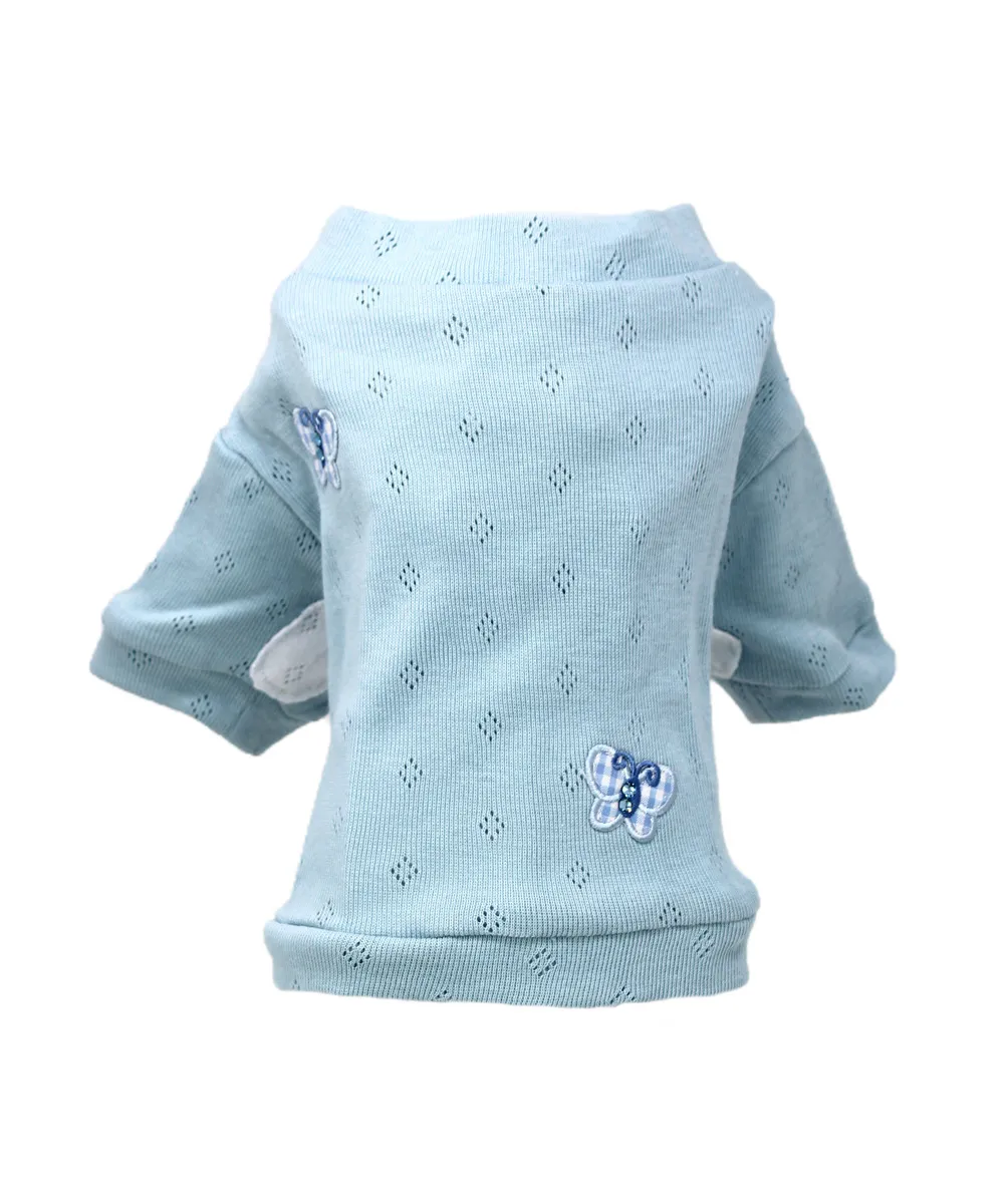 Royal Dog Romantic Blue t-shirt cane blu manica lunga