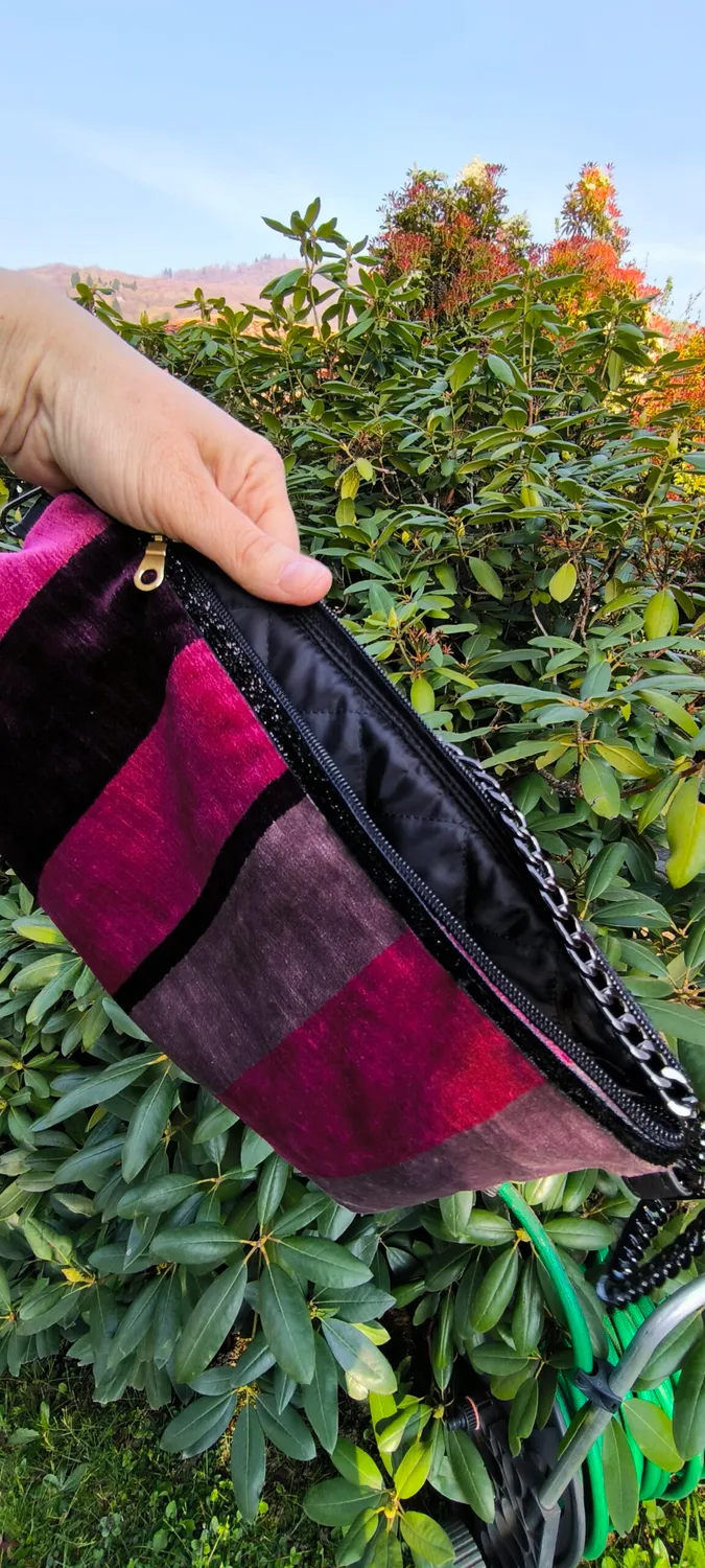 Anja for Dogs Pochette borsa lilla fucsia bordeaux handmade