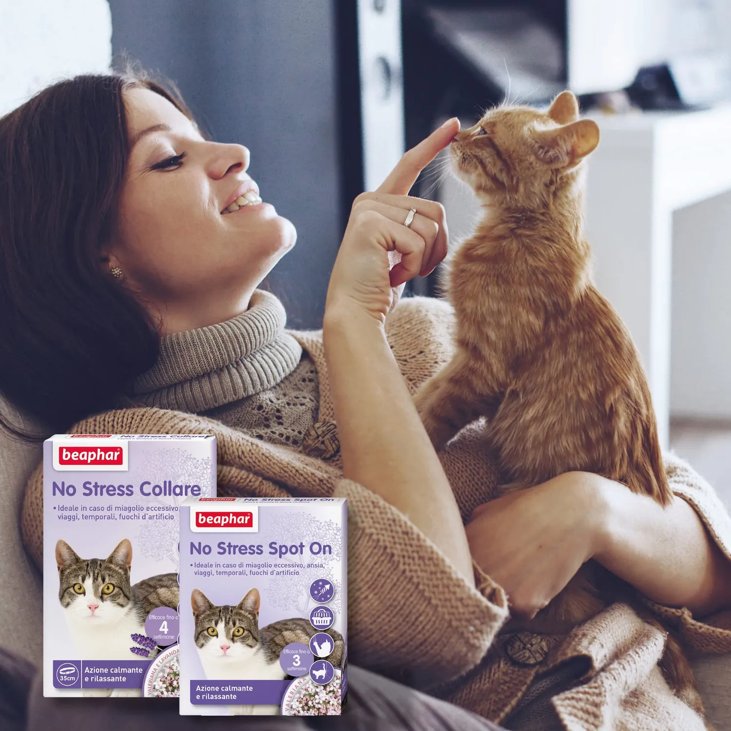 Beaphar No Stress Collare Gatto 35 cm Valeriana