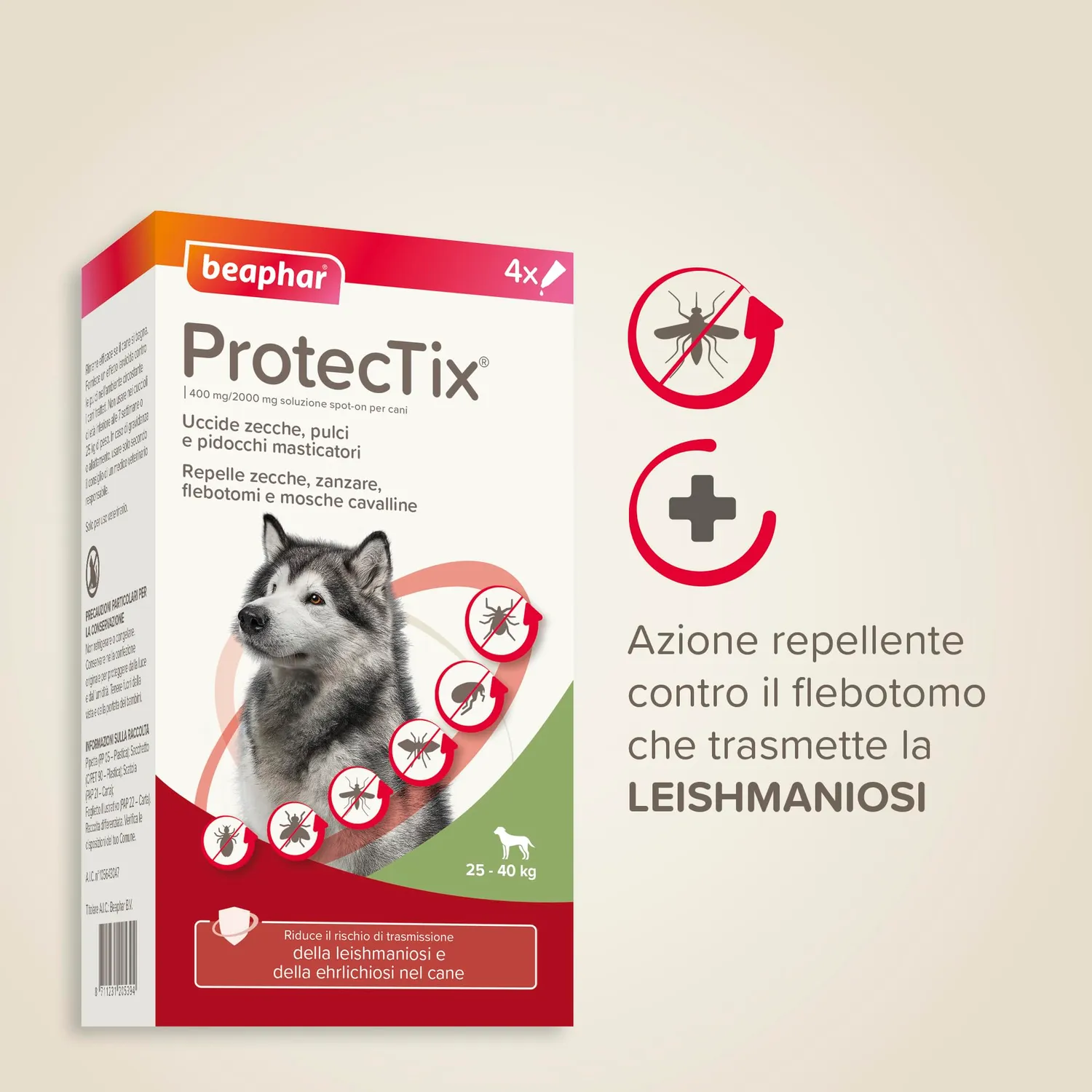 Beaphar ProtecTix Cane spot-on L 25-40 kg 4 pipette