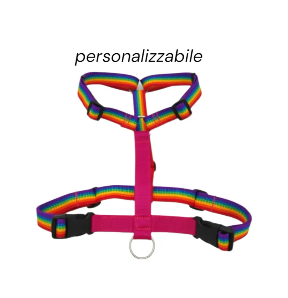 Anja for Dogs Pettorina Arcobaleno ad H Regolabile per Cani