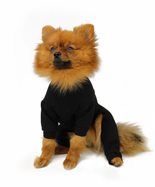Royal Dog Basic tutina cane nera cotone felpato