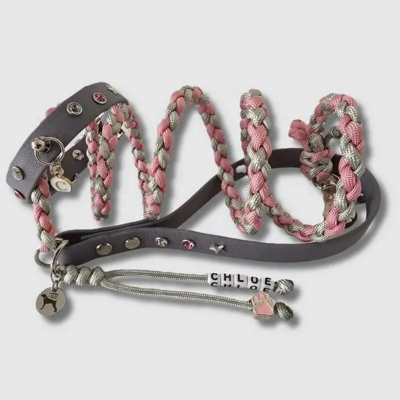 LabArt Dog Strass coordinato guinzaglio collare mini