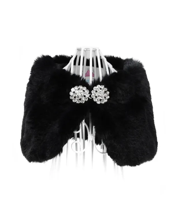 Royal Dog Moscow mantellina cane nera eco-pelliccia
