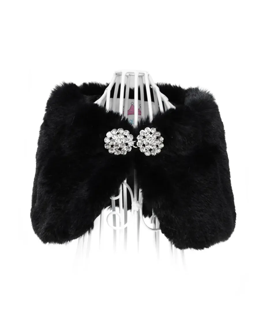 Royal Dog Moscow mantellina cane nera eco-pelliccia