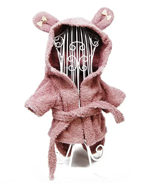 Royal Dog Teddy Rosa accappatoio per cani in spugna