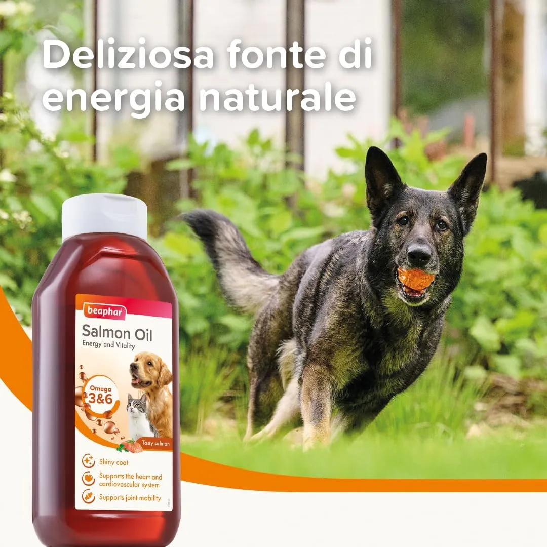 Beaphar Olio di Salmone integratore 430ml cani gatti omega 3