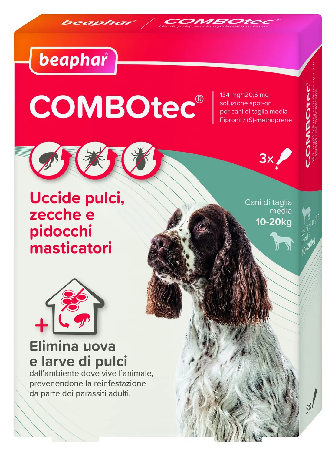 Beaphar Combotec antiparassitario cane 2-10 kg 3 pipette pulci