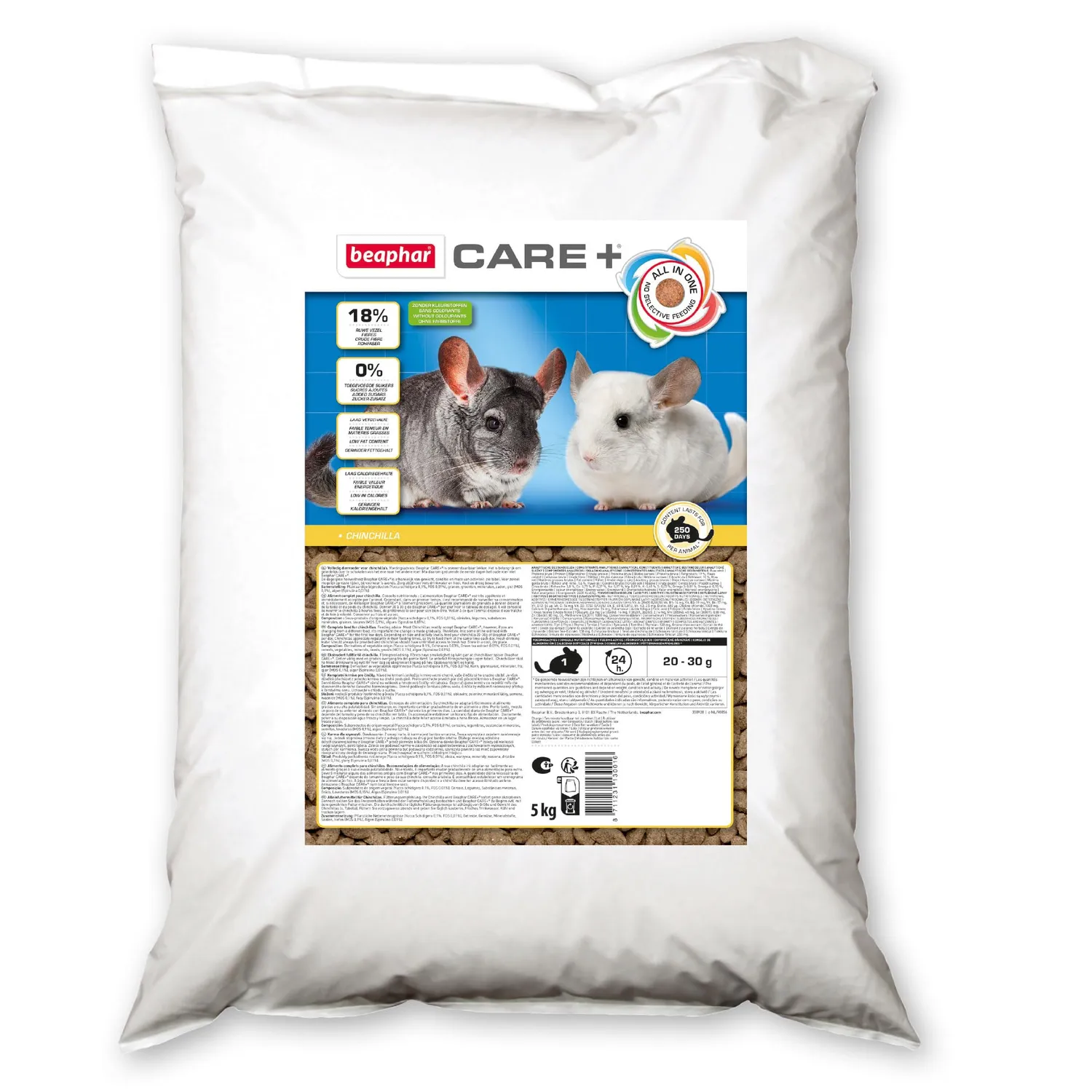 Beaphar CARE+ Chinchilla Mangime 1,5 kg ricco di fibre