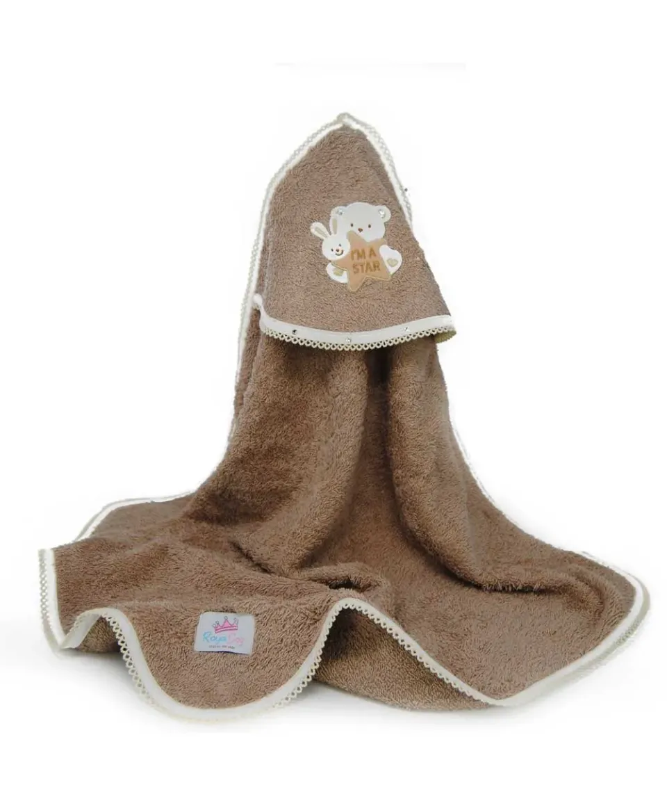 Royal Dog Star Triangolare accappatoio cani beige spugna