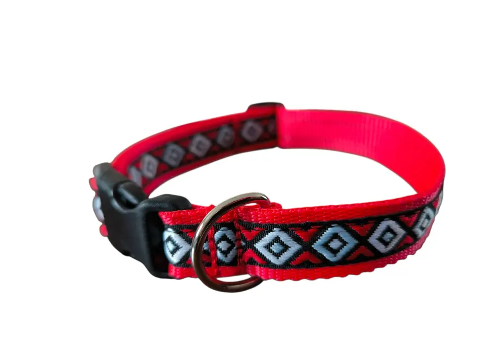 Anja for Dogs Rombi rosso collare cane 27-43 cm